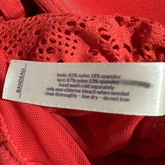 Swim by Cacique Off The Shoulder Blouson Swimsuit One Piece Bandeau Bra 38DD - Picture 13 of 14